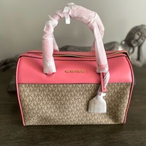 NWT -$678 Michael Kors Medium Satchel Crossbody Bag - Tea Rose